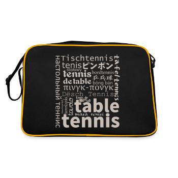 Tennis de table international - Sac Retro - noir/or - Dos