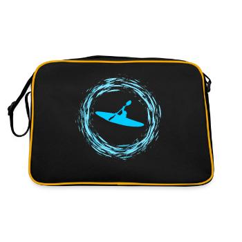 Kayak - Retro Tasche - Schwarz/Gold - Hinten