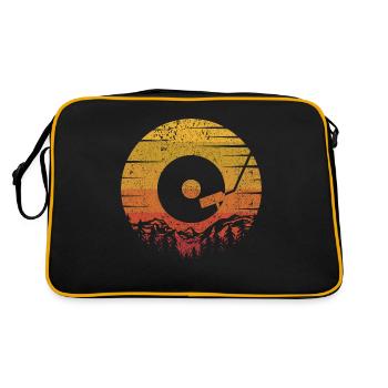Conception de composition de paysage vinylique - Sac Retro - noir/or - Dos