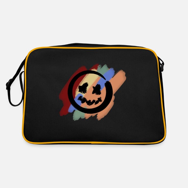 just smile *_* - Retro Tasche - Schwarz/Gold