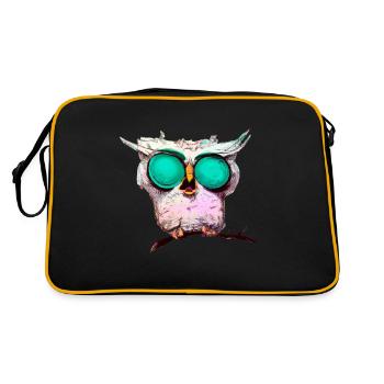 Owl_ 02 - Retro Bag - black/gold - Back