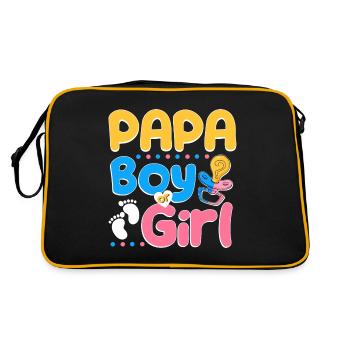 Pink or Blue Papa t’aime le meilleur papa de tous les temps - Sac Retro - noir/or - Dos