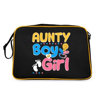 Pink or Blue Aunty Loves You Best Auntie Ever - Sac Retro - noir/or - Dos