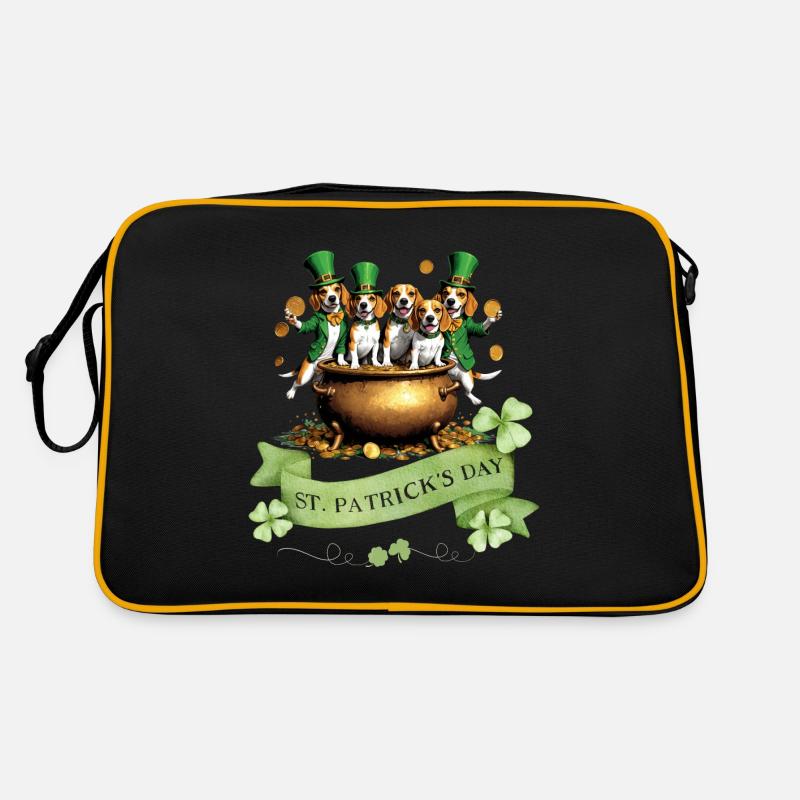St. Patrick's Day Beagle I Irish Celebration Retro Tasche