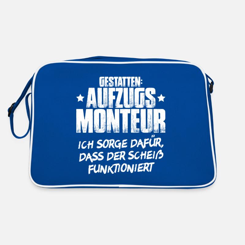 Aufzugsmonteur Aufzugsmechaniker Elevator Mechanic Retro Tasche
