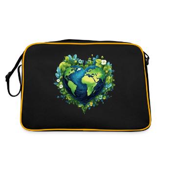 Aimez la Terre - Sac Retro - noir/or - Dos