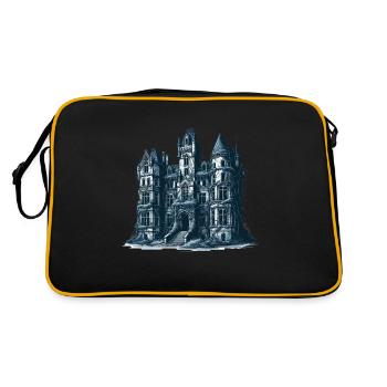 Mysterious abandoned castle with vineyards - Retro Bag - black/gold - Back