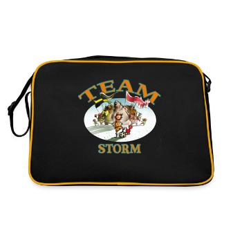 Team STORM - Retro Tasche - Schwarz/Gold - Hinten