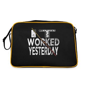 gift idea computer science christmas carols - Retro Bag - black/gold - Back
