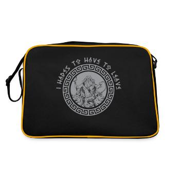 Antike Griechisches Mythologie und Griechischer - Retro Tasche - Schwarz/Gold - Hinten