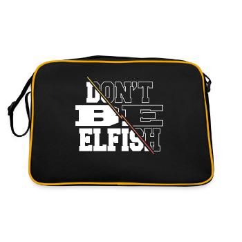 Christmas Tree Sayings Beard Gang Funny Gym Comic - Retro Bag - black/gold - Back