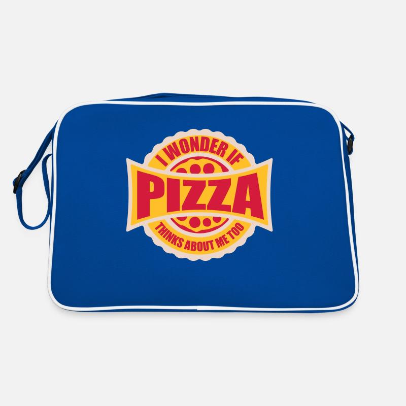 pizza thinks about me Retro Bag