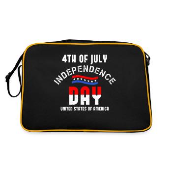 4TH OF JULY INDEPENDENCE DAY U S OF AMERICA - Retro Bag - black/gold - Back