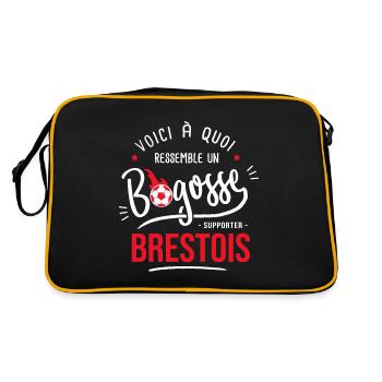 Brest Brestois bogosse supporter football brestois - Sac Retro - noir/or - Dos