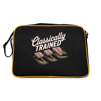 Humorvolles Retro-Auto-Design - Retro Tasche - Schwarz/Gold - Hinten