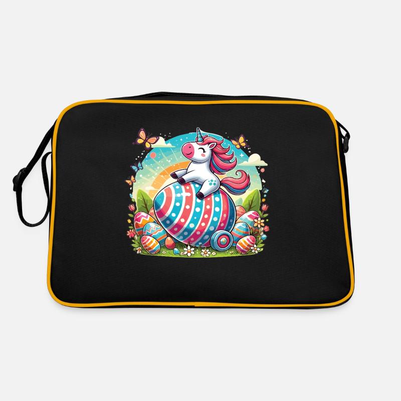 Licorne de Pâques - Conception d’œuf de Pâques coloré Sac Retro
