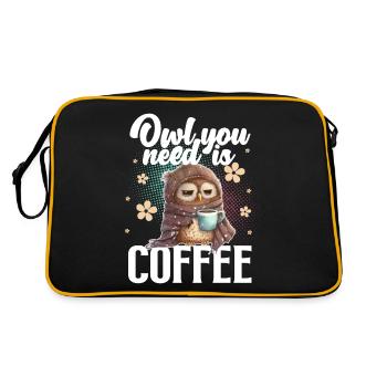 Le hibou dont vous avez besoin, c’est du café - Sac Retro - noir/or - Dos