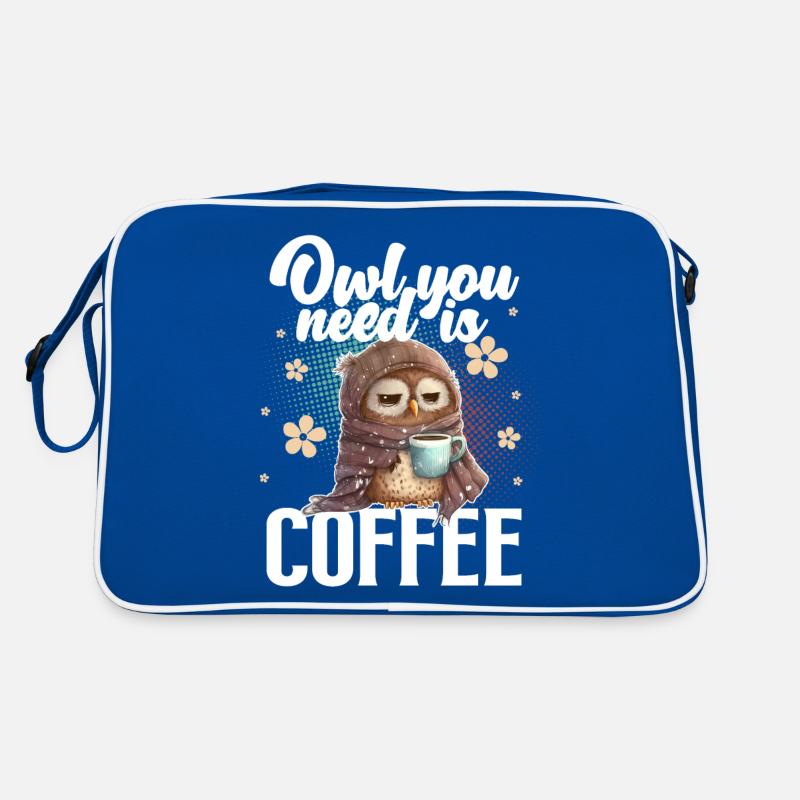 Owl You Need Is Coffee Retro Bag