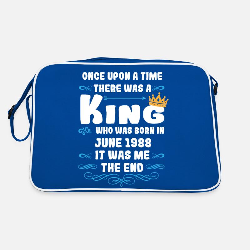 Es war einmal ein König. Juni 1988 Geburtstag Retro Tasche