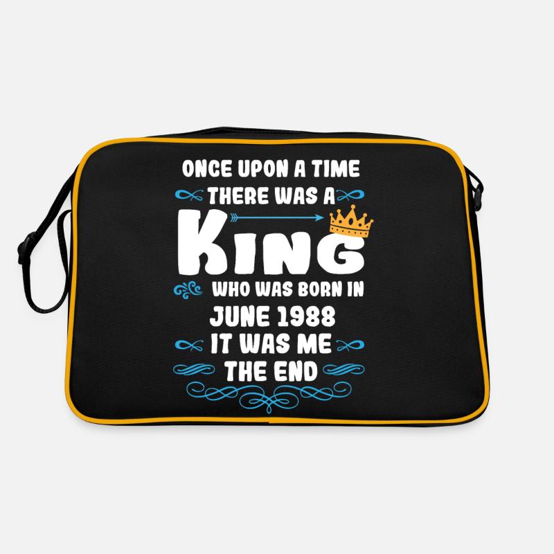 Es war einmal ein König. Juni 1988 Geburtstag Retro Tasche