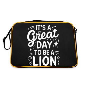 Lion Lion Animal Africa - Retro Bag - black/gold - Back