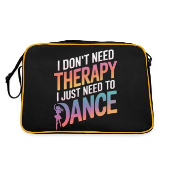 Tanzen Tänzer Tanzen - Retro Tasche - Schwarz/Gold - Hinten