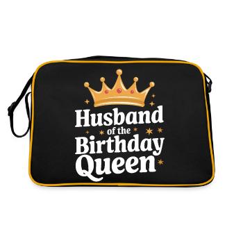 Husband, Spouse, Family, Wedding - Retro Bag - black/gold - Back