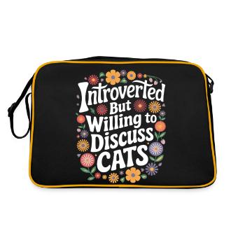 Introvertierter asozialer introvertierter - Retro Tasche - Schwarz/Gold - Hinten