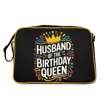 Husband, Spouse, Family, Wedding - Retro Bag - black/gold - Back