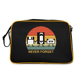 Never forget - Retro Bag - black/gold - Back