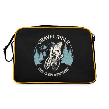 Gravel Rider Gravel Bike Road Bike Offroad Bike - Retro Bag - black/gold - Back