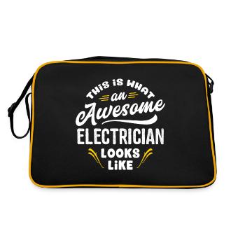 C'est ce à quoi ressemble un électricien génial - Sac Retro - noir/or - Dos