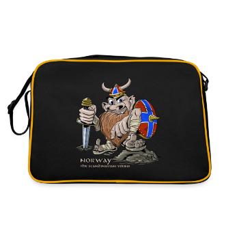 NORWAY VIKING T-shirts, textiles and gift ideas - Retro Bag - black/gold - Back