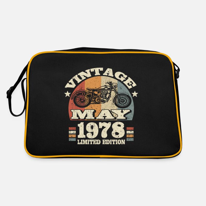 Né en mai 1978 - 45 ans - Sac Retro - noir/or