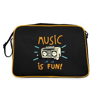 La musique est amusante - Sac Retro - noir/or - Dos