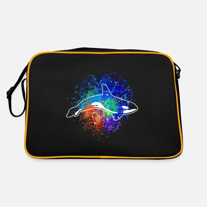 Bunter Orca Orka Killerwal Schwertwal Wal Retro Tasche