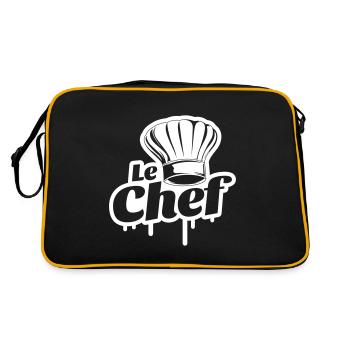 bonnet cuisinier le chef - Sac Retro - noir/or - Dos