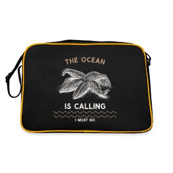 La mer appelle je vais, plongeur plonger vintage - Sac Retro - noir/or - Dos