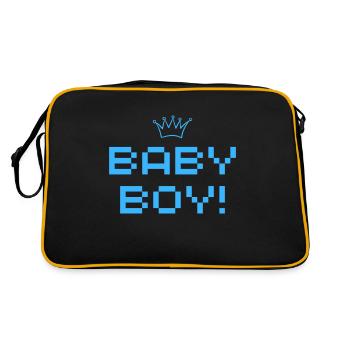 Baby Boy - Retro Tasche - Schwarz/Gold - Hinten
