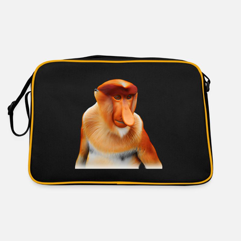 The exotic proboscis monkey Retro Bag