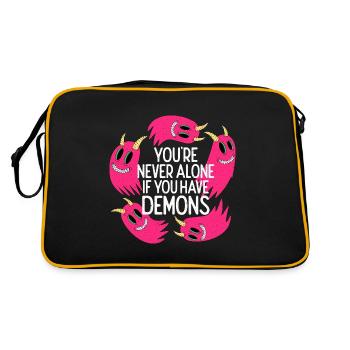 Vous n'êtes jamais seul si vous avez des démons - Sac Retro - noir/or - Dos