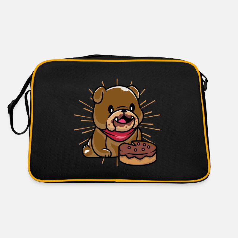 Hunde-Kuchen Retro Tasche