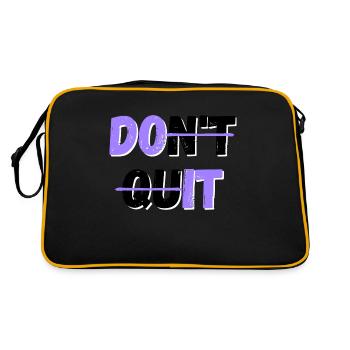 Gib nicht auf! / Tu es - Retro Tasche - Schwarz/Gold - Hinten