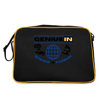 GENIUS IN - Retro Bag - black/gold - Back