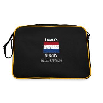 Holland Netherlands Dutch Dutch - Retro Bag - black/gold - Back
