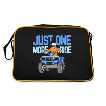 Just One More Ride ATV Design für Quad-Fahrer - Retro Tasche - Schwarz/Gold - Hinten