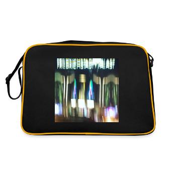 Berlin bei Nacht - Retro Tasche - Schwarz/Gold - Hinten