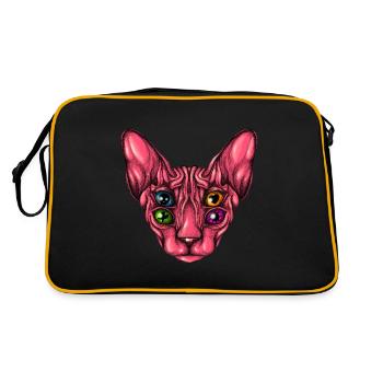 Sphynx Eyes - Retro Bag - black/gold - Back