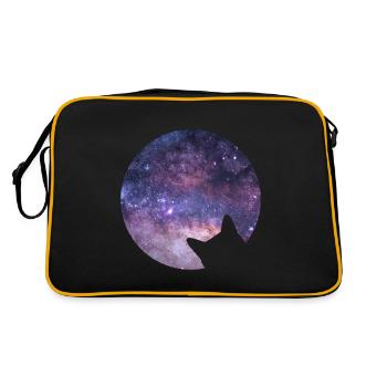 Space cat stares into space - Retro Bag - black/gold - Back