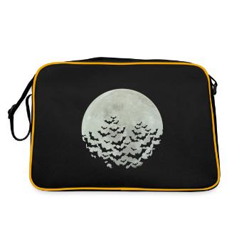Chauves-souris d'Halloween - Sac Retro - noir/or - Dos